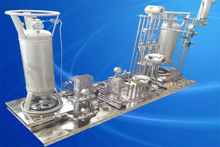 benalab lpg İzobütilen (C4H8) Hassas Sıvı Transfer Sistemi - Basınçlı Ölçekli Mezür ve Azot Süpürme cihazı-sistemi